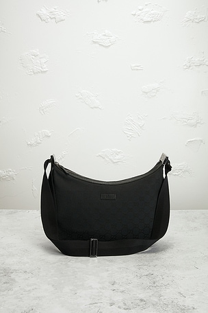 FWRD Renew Gucci Half Moon Hobo Bag in Brown