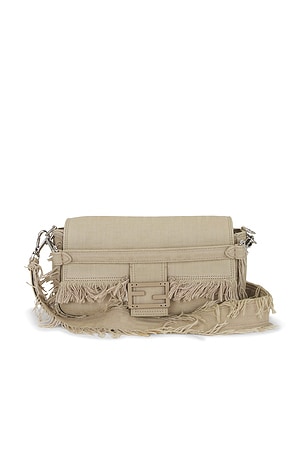 Fendi Zucca Fringe Baguette Shoulder Bag FWRD Renew