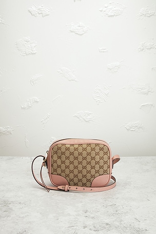 FWRD Renew Gucci Mini Bree Messenger Bag in Brown