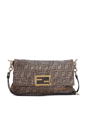 Fendi Zucchino Baguette Shoulder Bag FWRD Renew