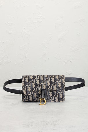 FWRD Renew Dior Oblique Saddle Belt Bag en Bleu
