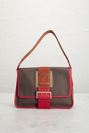 FWRD Renew Fendi Borsa Tape Shoulder Bag in Red