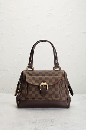 FWRD Renew Louis Vuitton Damier Ebene Knightsbridge Handbag in Brown