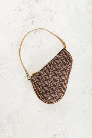FWRD Renew Dior Diorissimo Pochette Saddle Bag in Brown