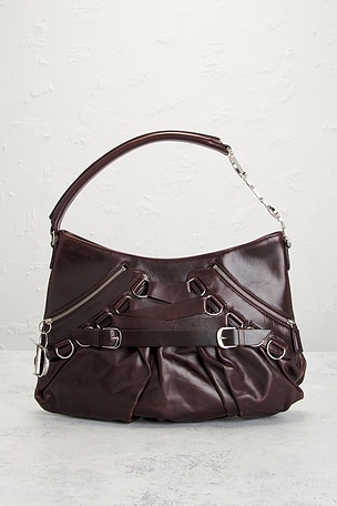 FWRD Renew Dior Ballet Corset Shoulder Bag in Black in Brown