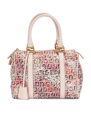 Fendi Zucchino Forever Bauletto Mini Boston Bag FWRD Renew