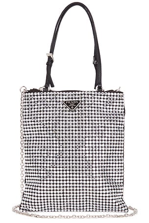 Prada Crystal Embellished Satin Tote Bag FWRD Renew