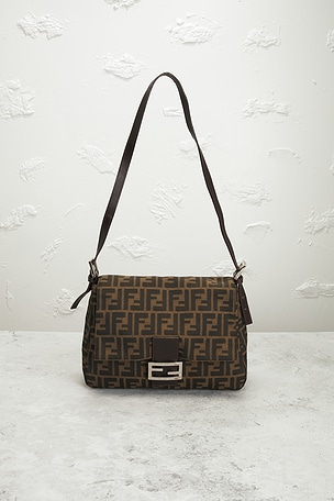 FWRD Renew Fendi Zucca Mama Forever Baguette Shoulder Bag