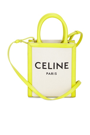 FWRD Renew Celine Mini Vertical Cabas Tote Bag in Yellow