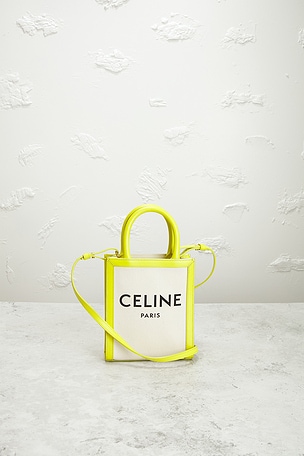 FWRD Renew Celine Mini Vertical Cabas Tote Bag in Yellow