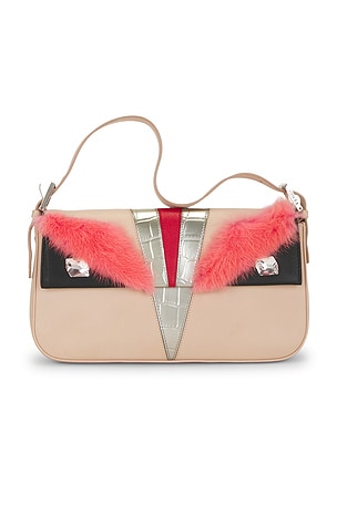 FWRD Renew Fendi Monster Baguette Shoulder Bag
