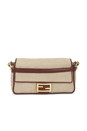 FWRD Renew Fendi Zucca Baguette Shoulder Bag