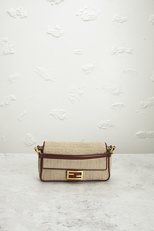 FWRD Renew Fendi Zucca Baguette Shoulder Bag