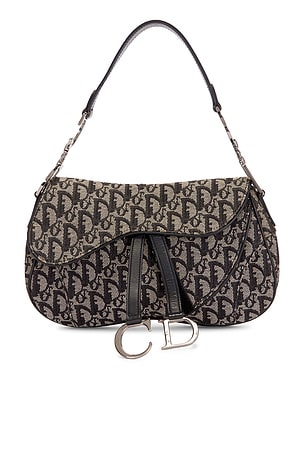 Dior Trotter Oblique Double Saddle Bag FWRD Renew