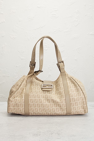 FWRD Renew Fendi Zucchino Shoulder Bag