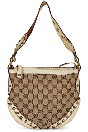 FWRD Renew Gucci Pelham Hobo Bag in Brown