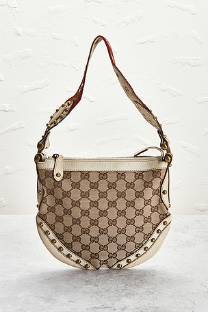 FWRD Renew Gucci Pelham Hobo Bag in Brown
