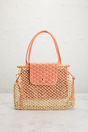 FWRD Renew Goyard Raffia Aligre Tote Bag en Corail