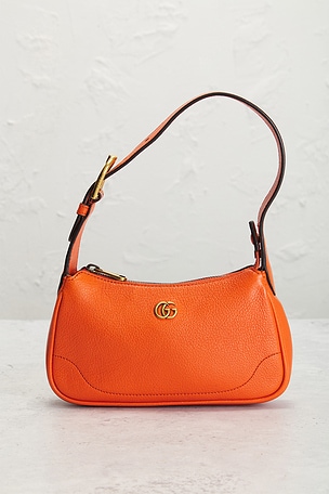 FWRD Renew Gucci Meni Aphrodite Shoulder Bag en Orange