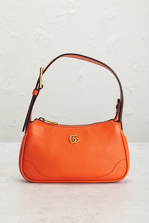 FWRD Renew Gucci Meni Aphrodite Shoulder Bag en Orange