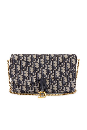 Dior Oblique Saddle Wallet On Chain FWRD Renew