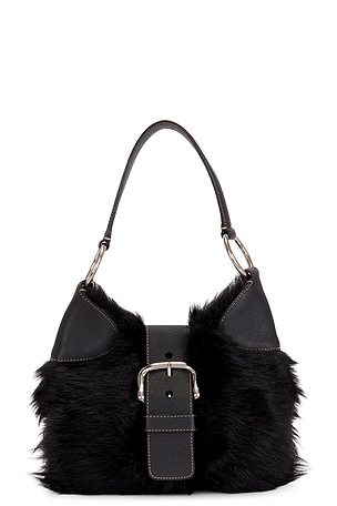 Prada Eco Lapin Faux Fur Buckle Hobo Bag FWRD Renew