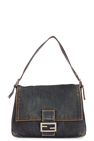 Fendi Denim Mama Baguette Shoulder Bag FWRD Renew