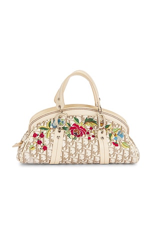 Dior Embroidered Floral Bowler Bag FWRD Renew