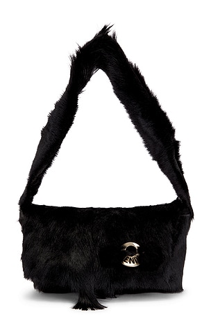 Fendi Rabbit & Mink Fur Baguette Shoulder Bag FWRD Renew