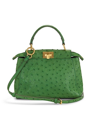 Fendi Ostrich Peekaboo Handbag FWRD Renew
