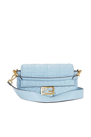 Fendi FF Embossed Midi Chain Baguette Shoulder Bag FWRD Renew