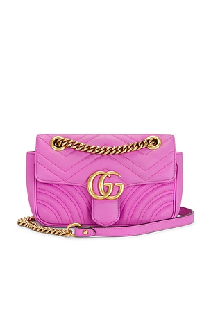 Gucci Mini GG Marmont Shoulder Bag FWRD Renew
