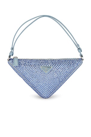 Prada Satin Crystal Triangle Pouch FWRD Renew