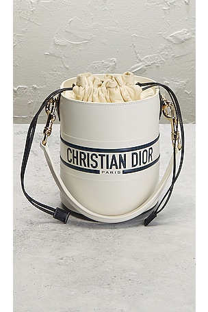 FWRD Renew Dior Vibe Bucket Bag in White