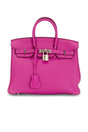 Hermes Taurillon Clemence Birkin 25 Retourne Handbag FWRD Renew