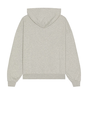 FLANEUR Blossom Patches Zip-Up Hoodie in Grey