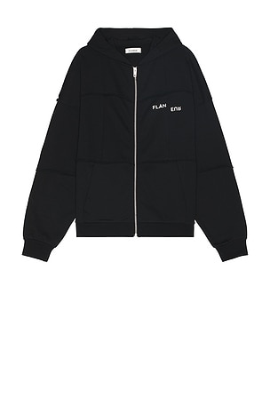 Cut And Sew Zip Up Hoodie FLANEUR