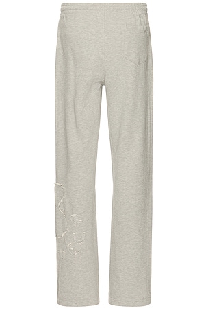 FLANEUR Blossom Patches Sweatpants in Grey