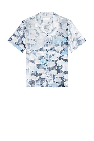 Umbrella Viscose Short Sleeve Shirt FLANEUR