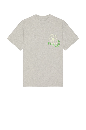 FLANEUR Blossom T-Shirt in Light Grey
