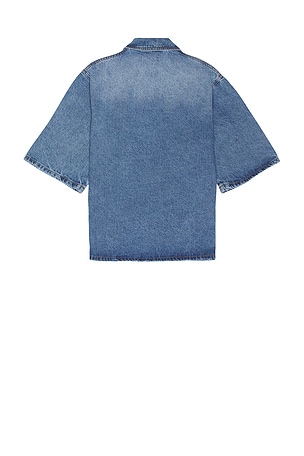 FLANEUR Denim Polo in Blue