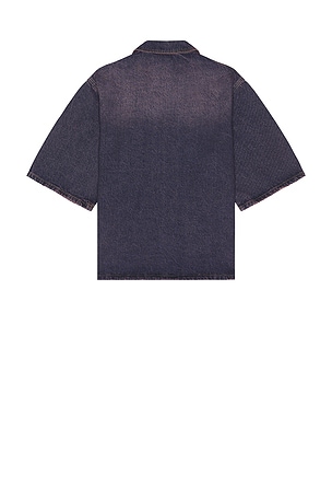 FLANEUR Denim Polo in Purple