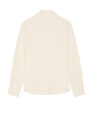 FLANEUR Embroidered Turtle Shirt in Cream