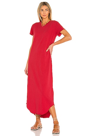 open lace back dress SOUTHERN IRELAND Double Decker Red, Italian Performance Linen main image 1