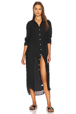 Frank & Eileen Rory Woven Long Dress in Black | REVOLVE