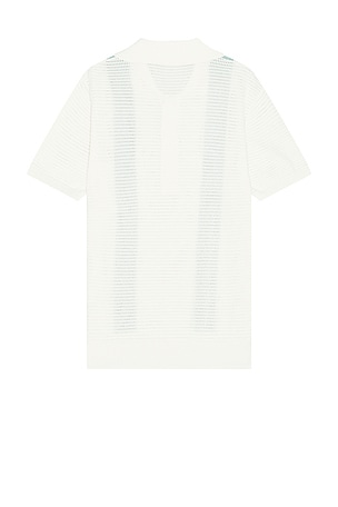 Frescobol Carioca Clemente Crochet Polo in White