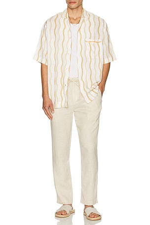 Cassio Pyjama Short Sleeve Shirt Cabana Stripe Print Frescobol Carioca