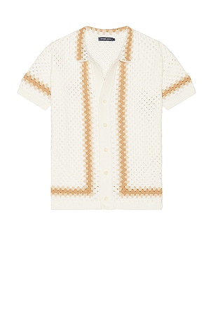 Marques Crochet Cardigan Shirt Frescobol Carioca