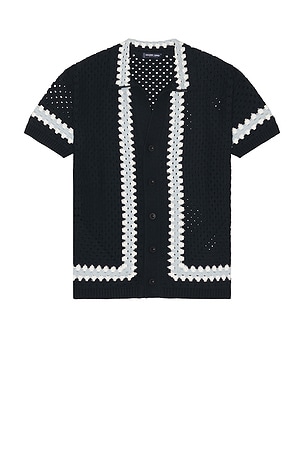 Marques Crochet Cardigan Shirt Frescobol Carioca