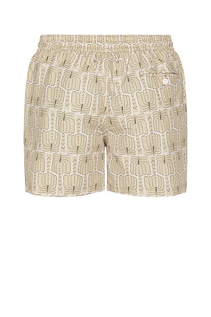 Frescobol Carioca Rio Swim Short in Beige. Size S. Also